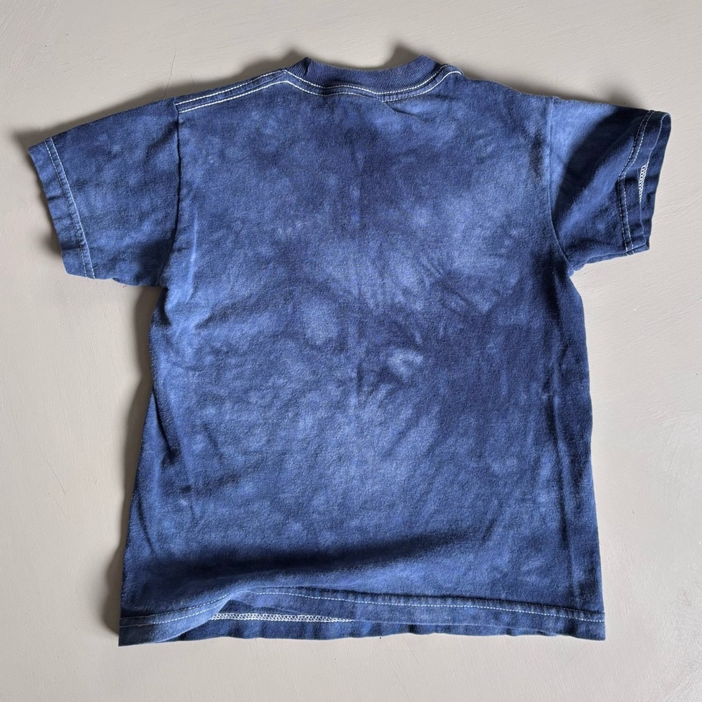 Concentric Tie Dye Peace Sign Design Unisex Americana T-Shirt - Picture 3 of 6